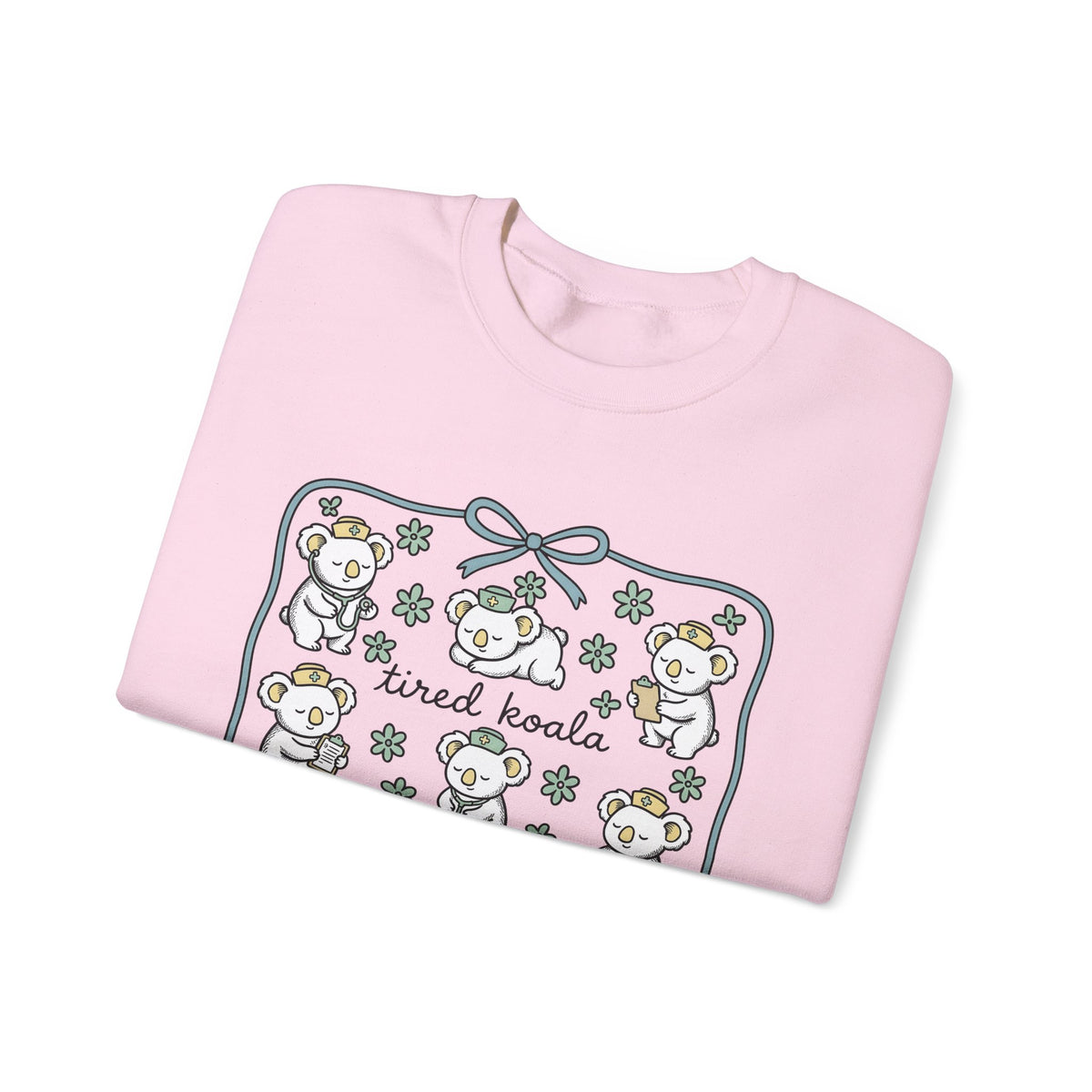 Medical Koala Sweatshirt Nurses Fauna Gift Women Sweet Sweatshirt Koala Sweatshirt Nurse Enthusiast Cute Sweatshirt Wildlife Graphic Doodle Florals Sweatshirt