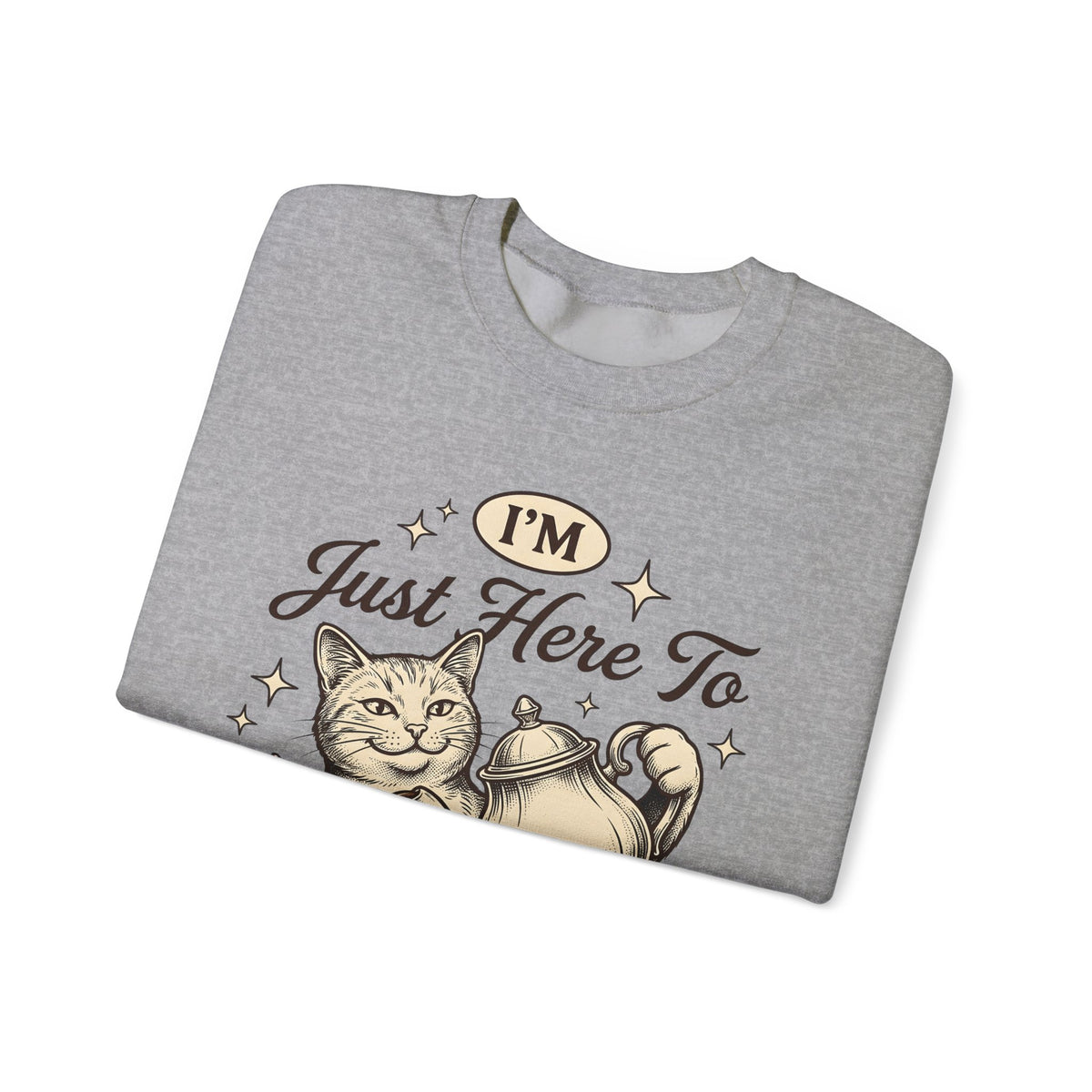 Feline Teapot Sweatshirt Cat Drink Gift Women Classic Sweatshirt Teapot T-Sh