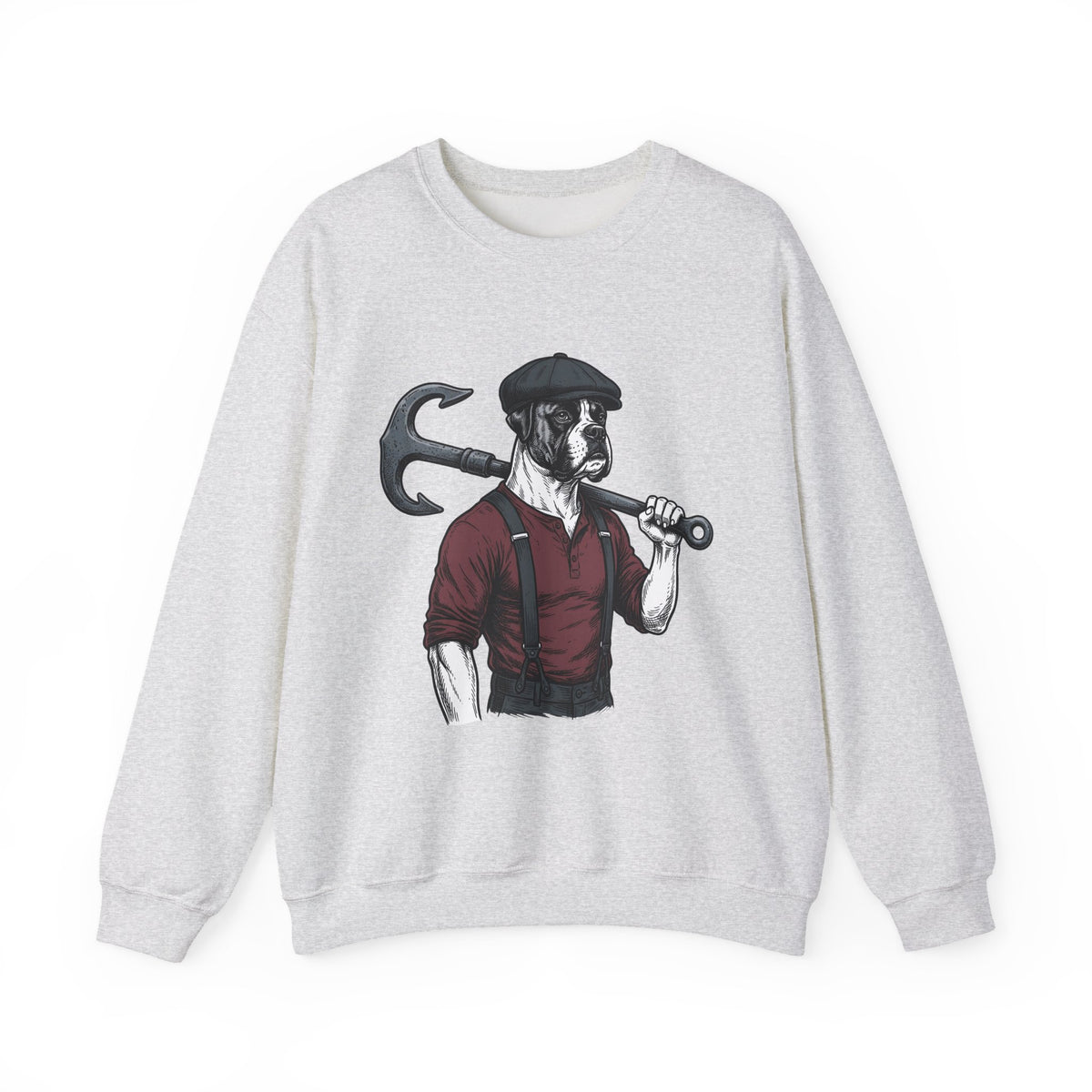 Boxer Hound Sweatshirt Dog Craftsman Gift Women Classic Sweatshirt Hound Dog Sweatshirt Dog Fan Vintage Sweatshirt Artisan Graphic Doodle Flat Hat Sweatshirt