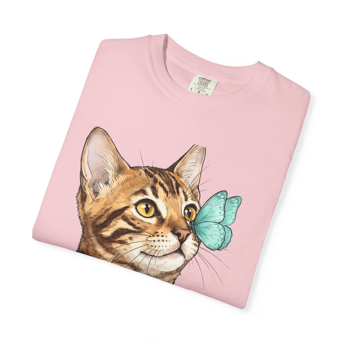 Domestic Cat Cat Fauna Gift Cartoon Kitten Cat Fan Feline Wildlife Gouache Bug T-Shirt