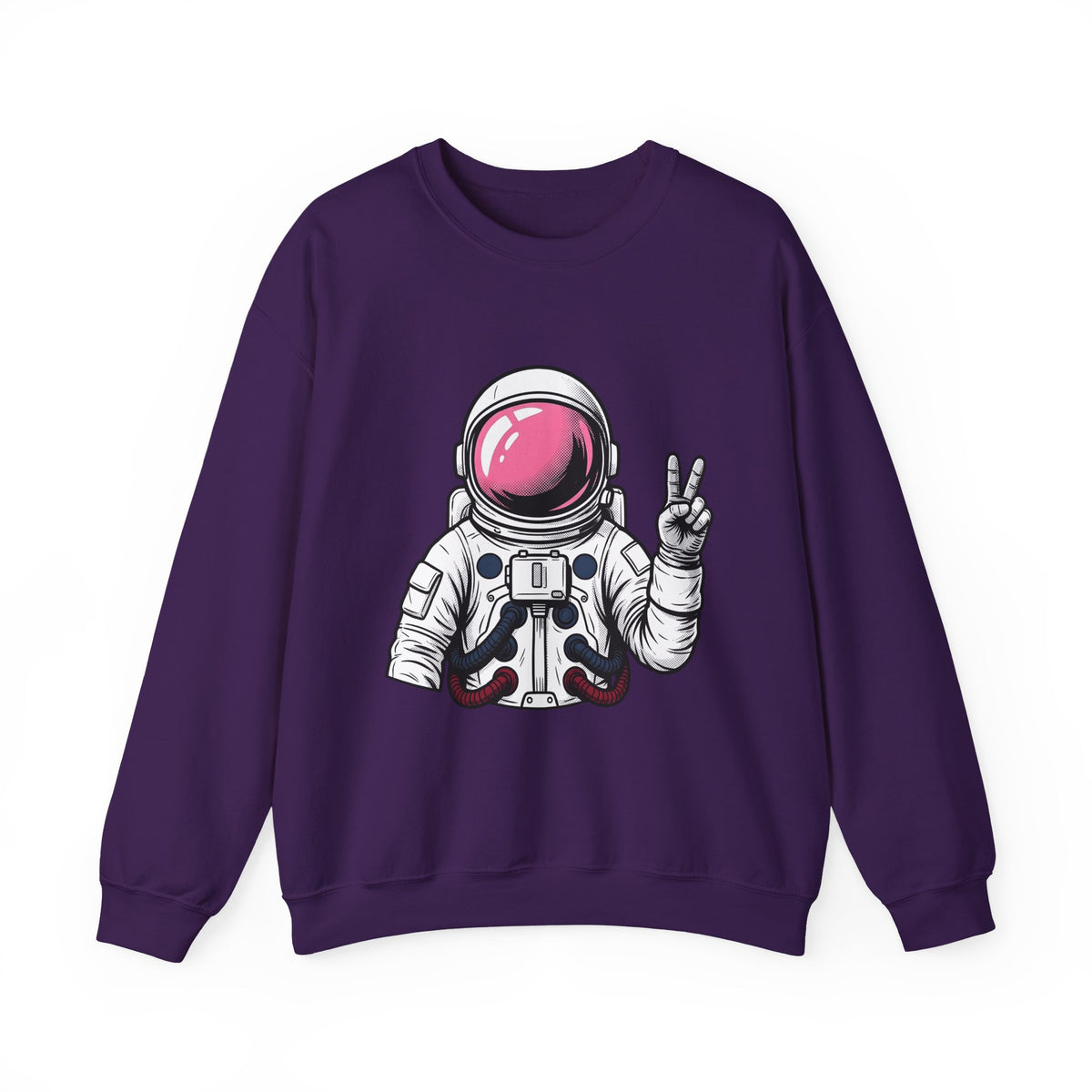 Astronaut Graphic Sweatshirt America Space Gift Women Comic Sweatshirt Cosmonaut Sweatshirt Patriot Fan Galactic Graphic Illustration Cartoon Sweatshirt Retro