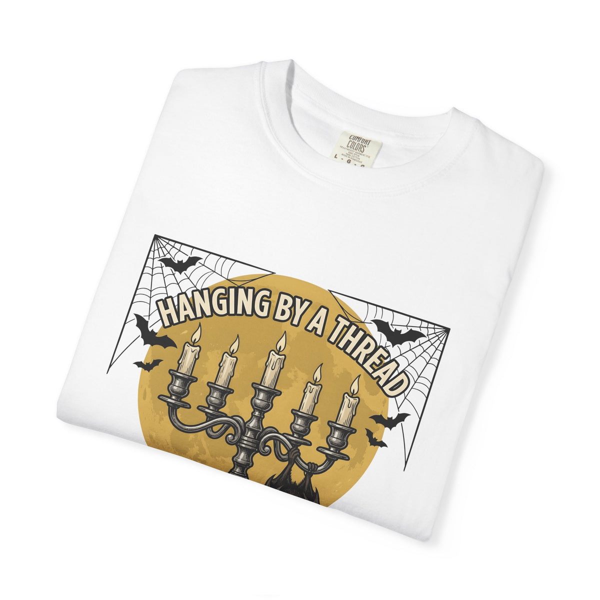Bat Candelabra T-Shirt Halloween Goth Gift Women Gothic T-Shirt Candelabrum T-Shirt Horror Fan Dark T-Shirt Emo Graphic Vintage Spiderweb T-Shirt