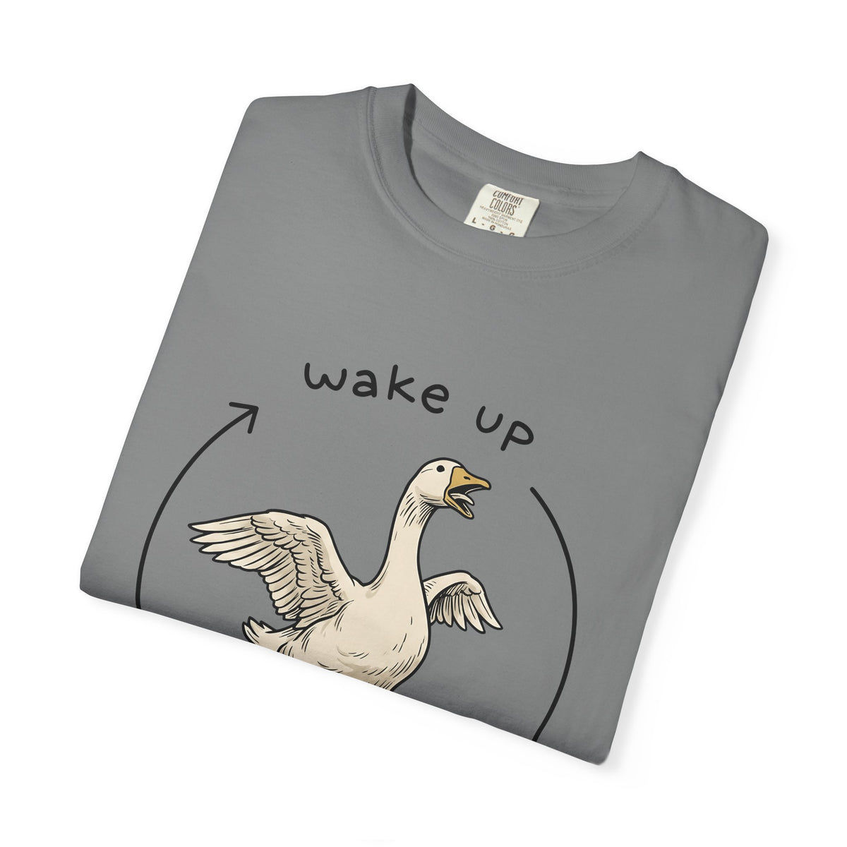 Upset Goose T-Shirt Funny Creatures Gift Women Graphic T-Shirt Goose T-Shirt Humor Fan Illustration T-Shirt Beast Graphic Ink Shafts T-Shirt
