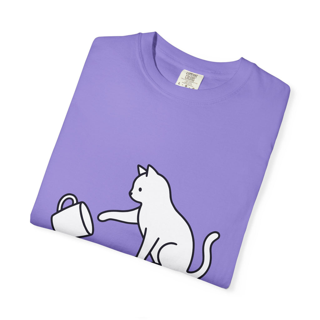 Cat T-Shirt Cat Joke Gift Women Simple T-Shirt Kitten T-Shirt Feline Fan Cat T-Shirt Humor Graphic Sketch T-Shirt T-Shirt