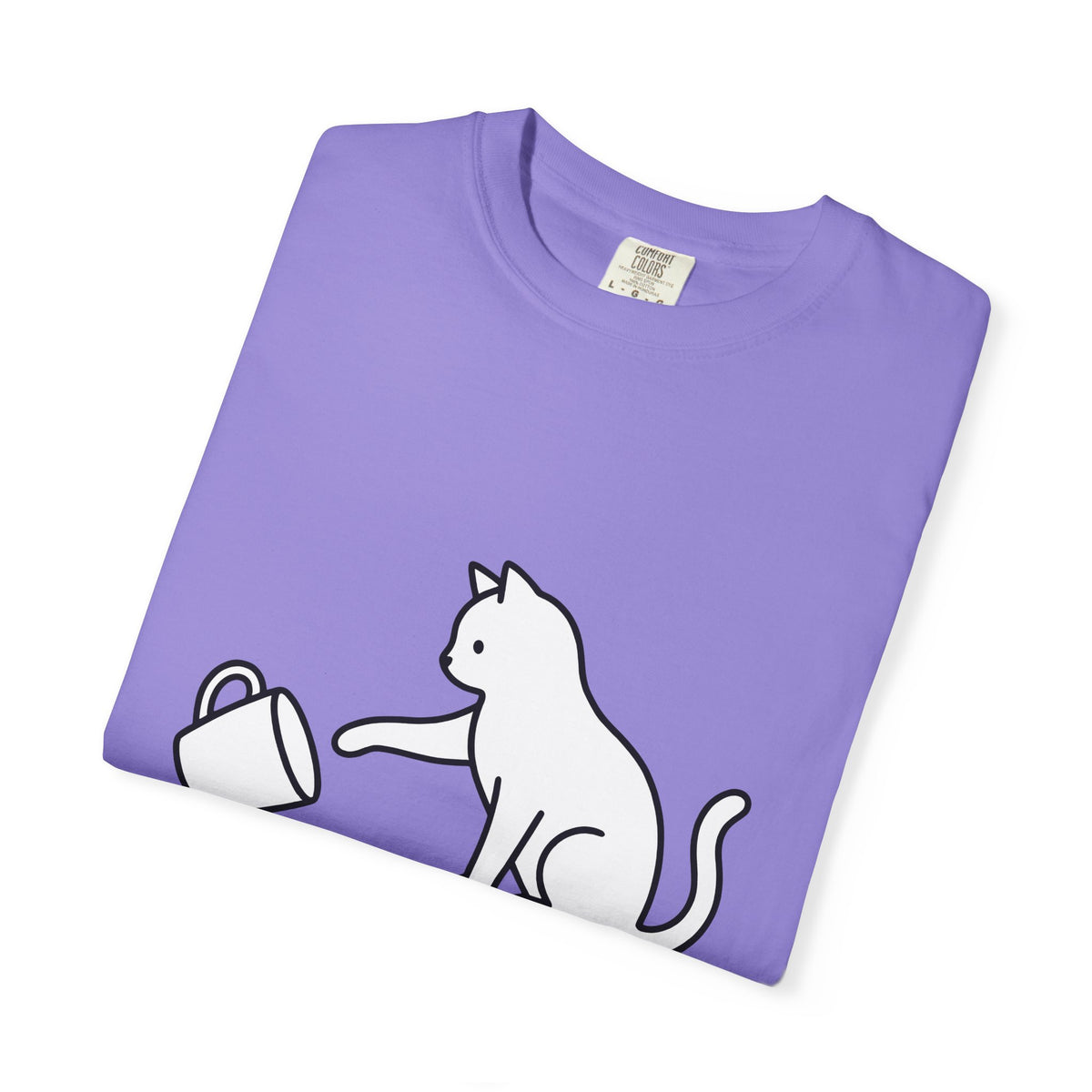 Cat T-Shirt Cat Joke Gift Women Simple T-Shirt Kitten T-Shirt Feline Fan Cat T-Shirt Humor Graphic Sketch T-Shirt T-Shirt
