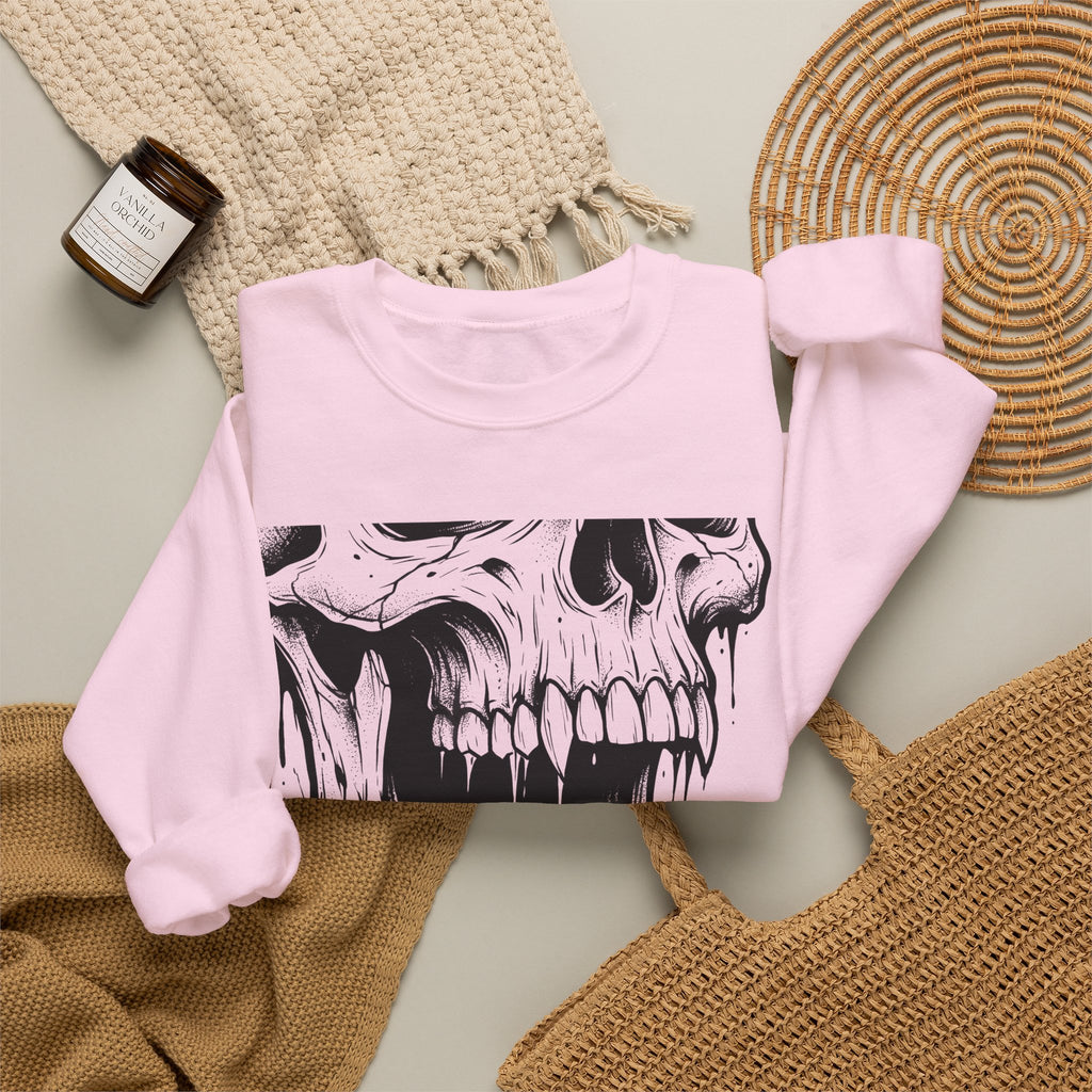 Skull Art Sweatshirt Gothic Fright Gift Women Macabre Sweatshirt Skull T-Sh