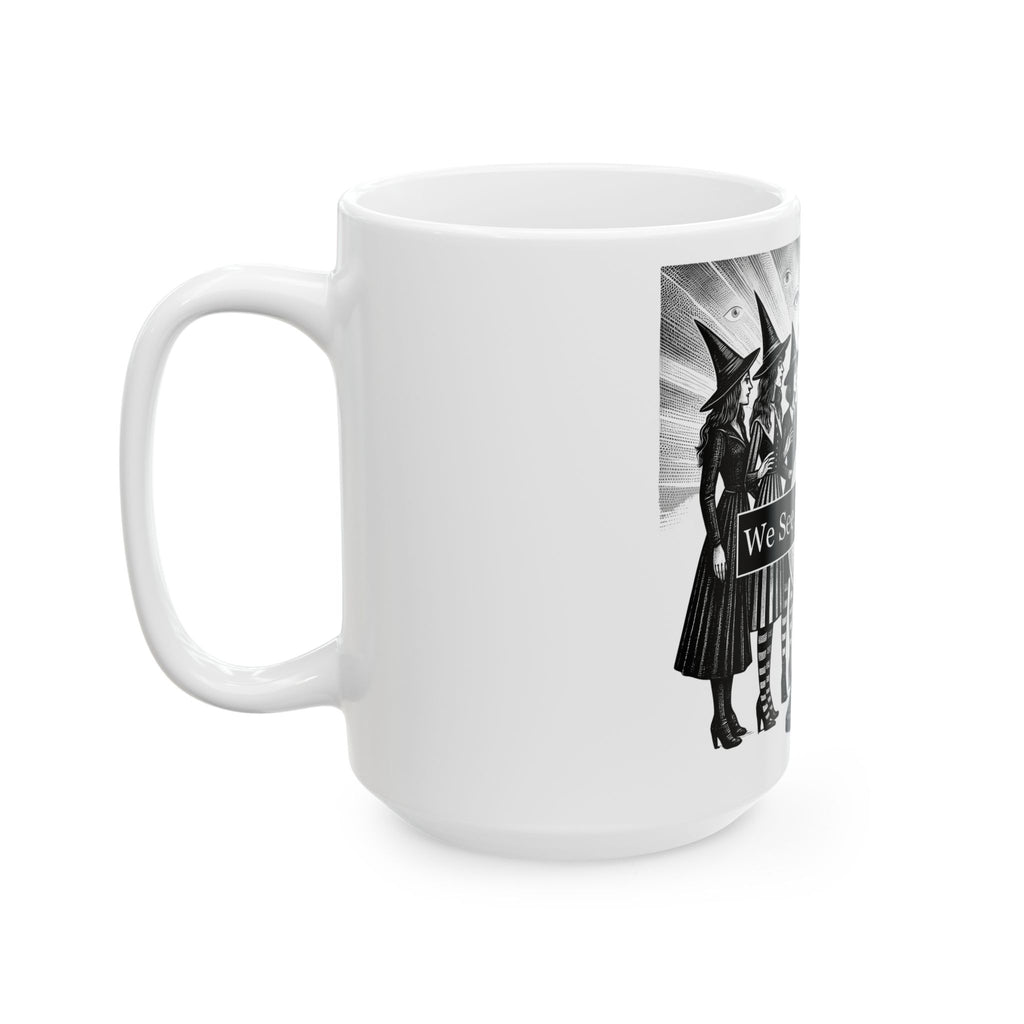 Witches Circle Mug Halloween Supernatural Gift Women Eerie Mug Coven Mug Horror Fan Occult Graphic Mug Classic Fortune Ball Mug