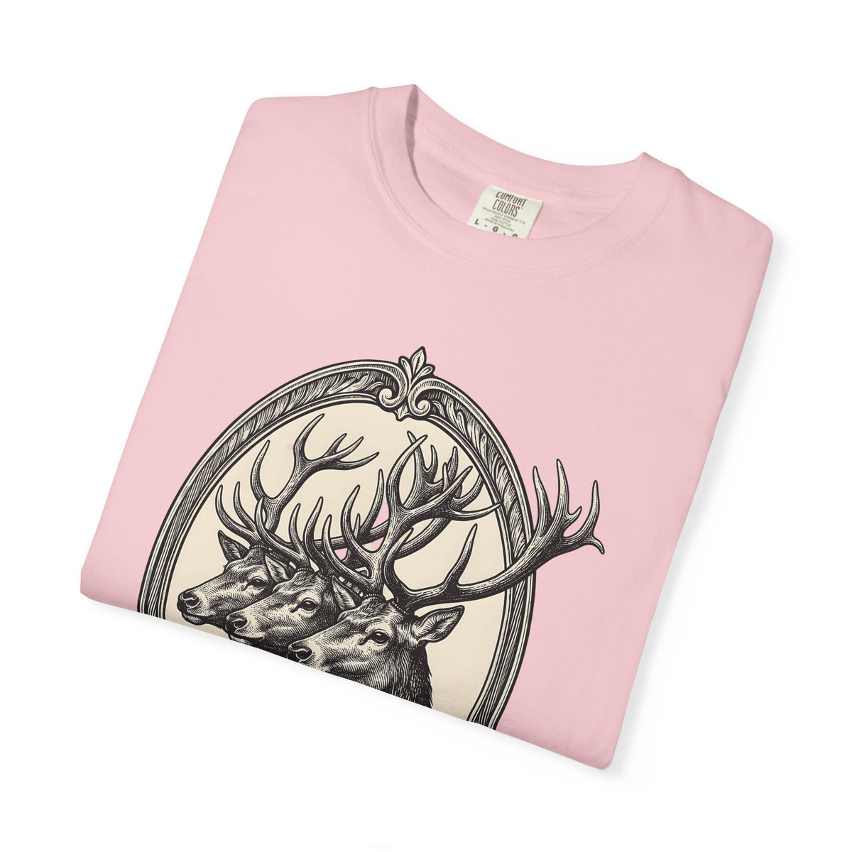 Stag Trio Boho Chic Nature Gift Vintage Deer Bohemian Fan Retro Wilderness Hand Drawn T-Shirt
