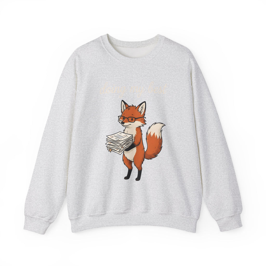 Fox Glasses Sweatshirt Teacher Animal Gift Women Cute Sweatshirt Spectacles Sweatshirt Educator Enthusiast Adorable Sweatshirt Wildlife Graphic Hand Drawn