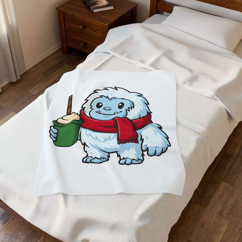 Abominable Snowman Christmas Holiday Gift Comic Yeti Xmas Fan Cartoon Holiday Chibi Blanket