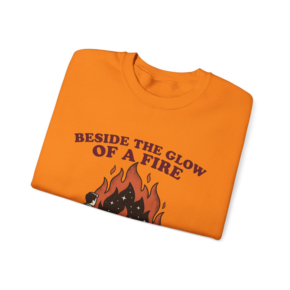 Campfire View Sweatshirt Camping Adventure Gift Women Line Art Sweatshirt Bonfire Sweatshirt Camper Fan Minimalist Sweatshirt Exploration Graphic Cartoon