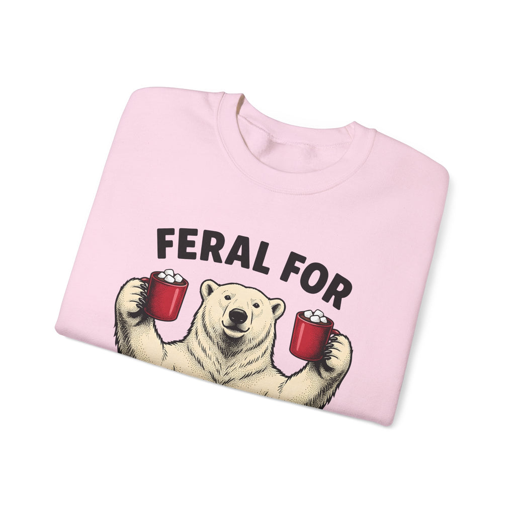 White Bear Holiday Frost Gift Rustic Polar Bear Christmas Fan Winter Cartoon Tea Mug Sweatshirt