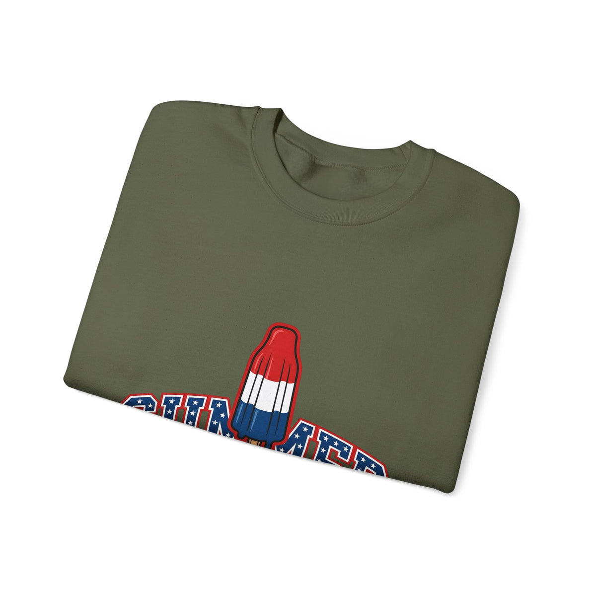 Rocket Popsicle Sweatshirt America 4Th Of July Summer Gift Women Bold Graphic Sweatshirt Ice Pop Sweatshirt Patriotic Fan Graphic Design Illustration Retro