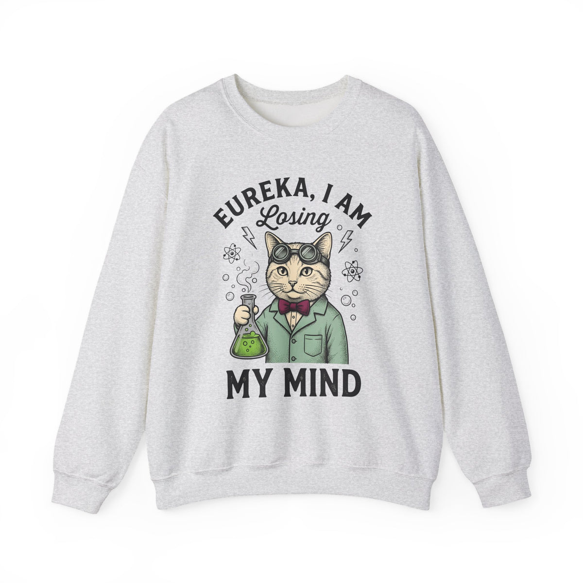 Scientist Cat Sweatshirt Cat Science Gift Women Vintage Sweatshirt Feline Sweatshirt Cat Fan Retro Sweatshirt Scientific Graphic Hand Drawn Beaker Sweatshirt