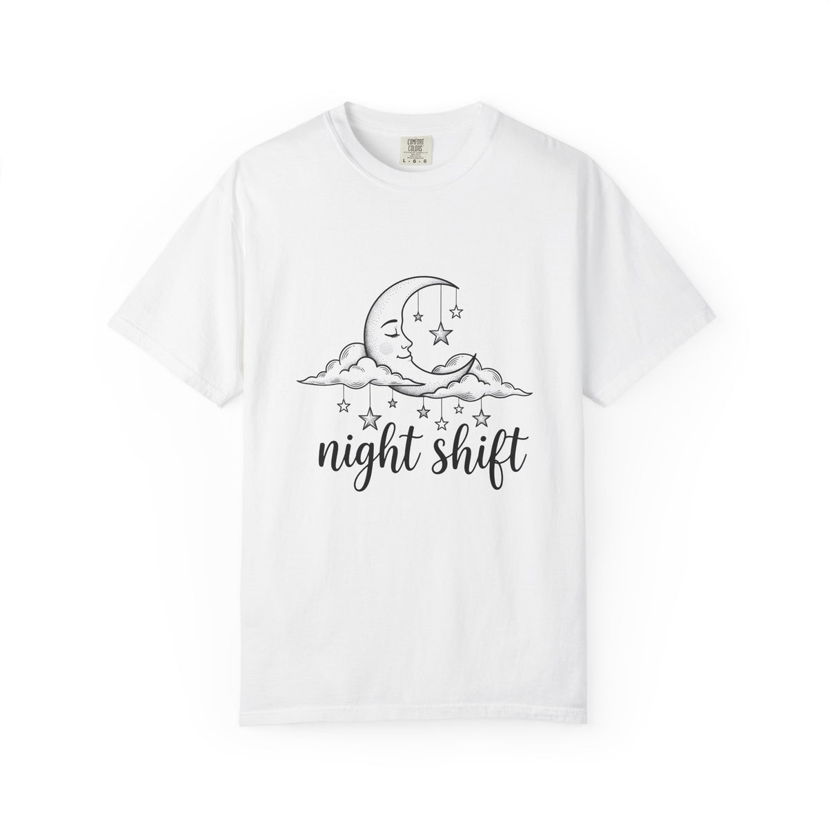 Crescent Moon T-Shirt Nurses Career Gift Women Line Art T-Shirt Lunar T-Shirt Nurse Enthusiast Minimalist T-Shirt Professional Graphic Clean