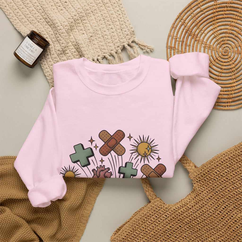 Anatomical Heart Sweatshirt Nurses Thank You Gift Women Classic Sweatshirt Heart Diagram Sweatshirt Nurse Practitioner Enthusiast Vintage Sweatshirt