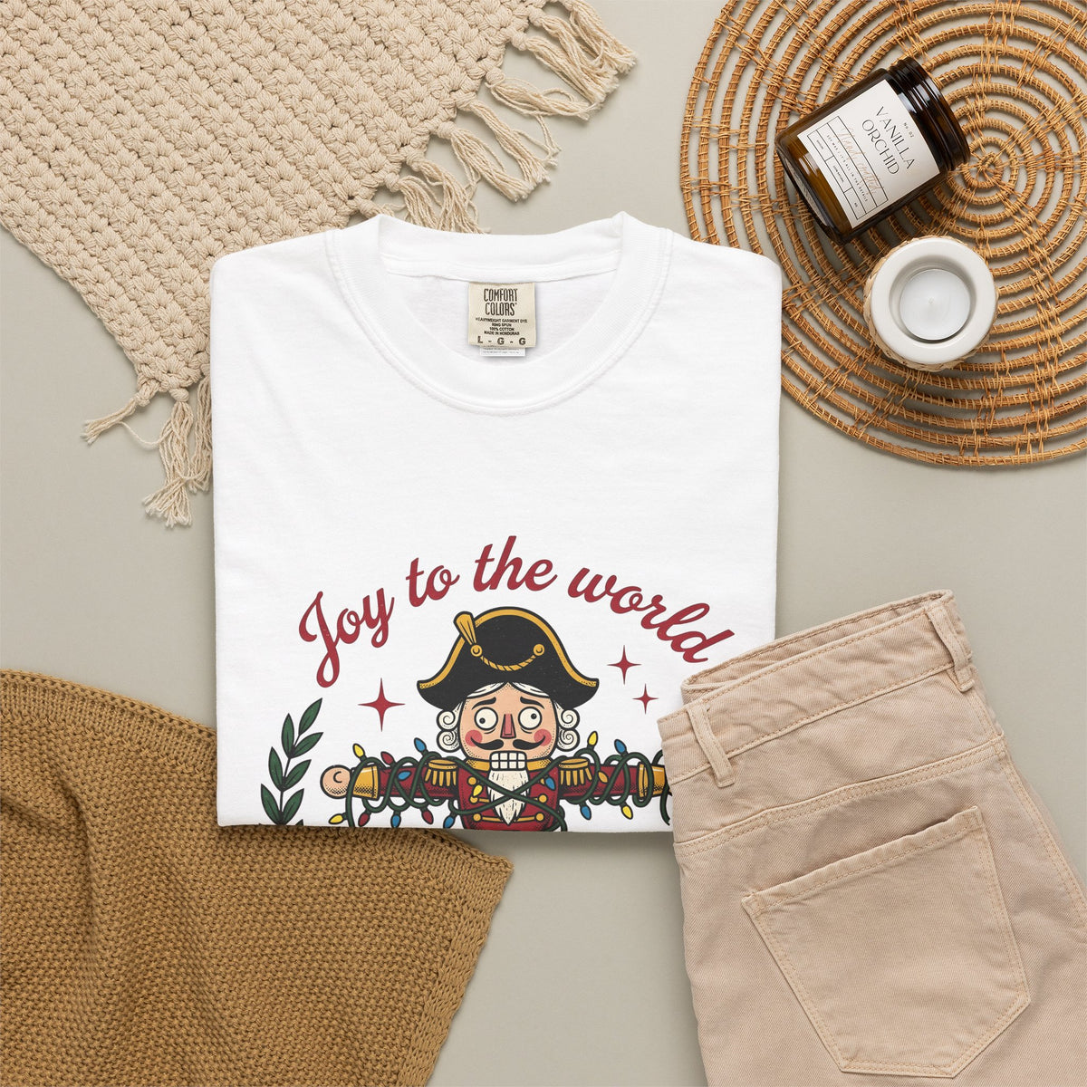 Nutcracker Illustration T-Shirt Christmas Comedy Gift Women Caricature T-Shirt Christmas Soldier T-Shirt Xmas Fan Cartoon T-Shirt Humor Graphic