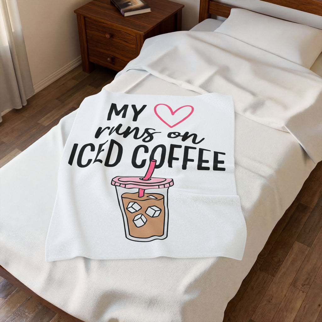 Cold Coffee Cup Blanket Moms Espresso Gift Women Adorable Blanket Coffee Blanket Blanket Mother Fan Coffee Blanket Caffè Graphic Simple Love Symbol