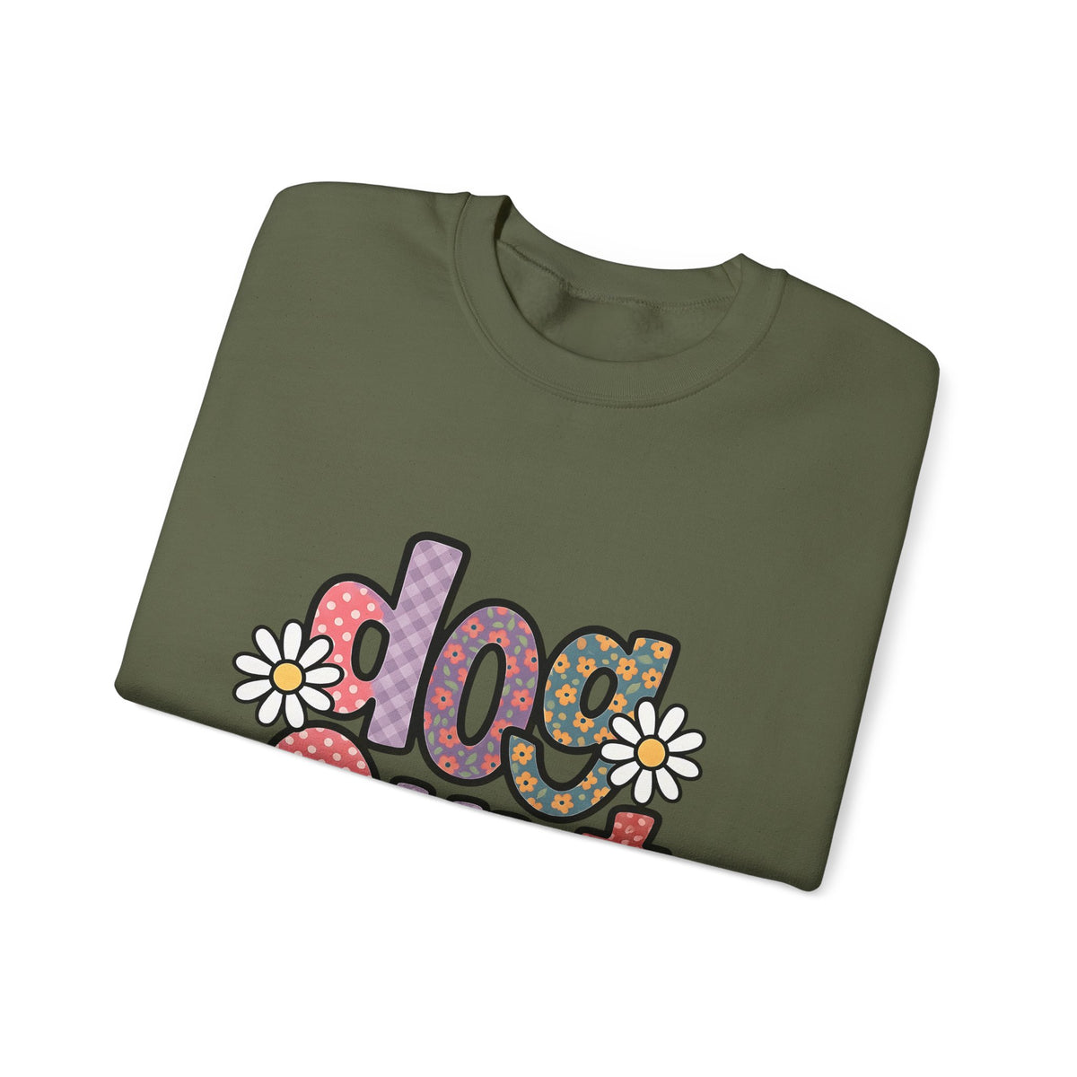 Floral Lettering Print Sweatshirt Dog Niece Gift Women Sketch Sweatshirt Typography Sweatshirt Dog Fan Hand Drawn Sweatshirt Niece Graphic Cartoon Chamomile