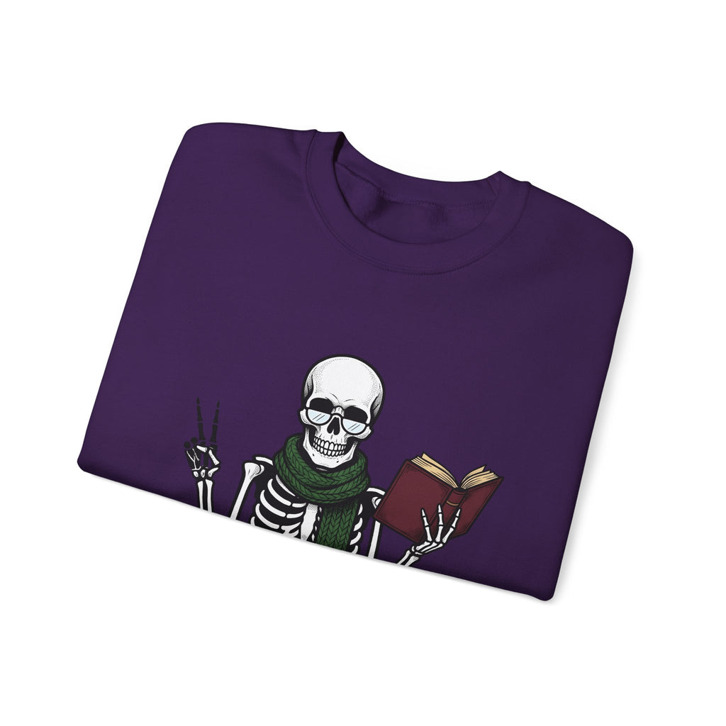 Skull Story Sweatshirt Funny Fall Gift Women Cartoon Sweatshirt Skull Sweatshirt Humor Fan Comic Sweatshirt Autumn Graphic Classic Wild Mushrooms Sweatshirt