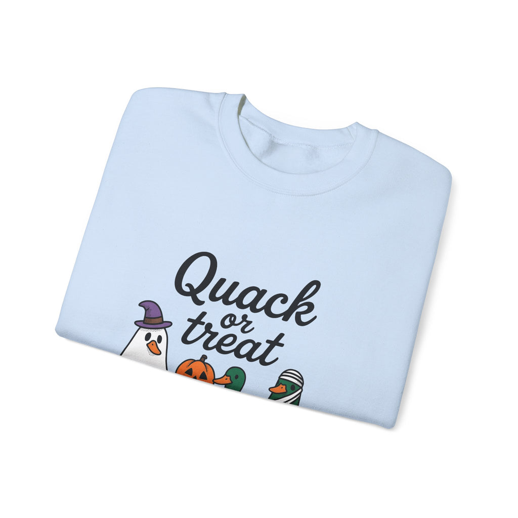 Duck Attire Sweatshirt Halloween Pets Gift Women Animated Sweatshirt Duckling Sweatshirt Spooky Fan Cartoon Sweatshirt Animal Graphic Hand Drawn Jack O Lantern