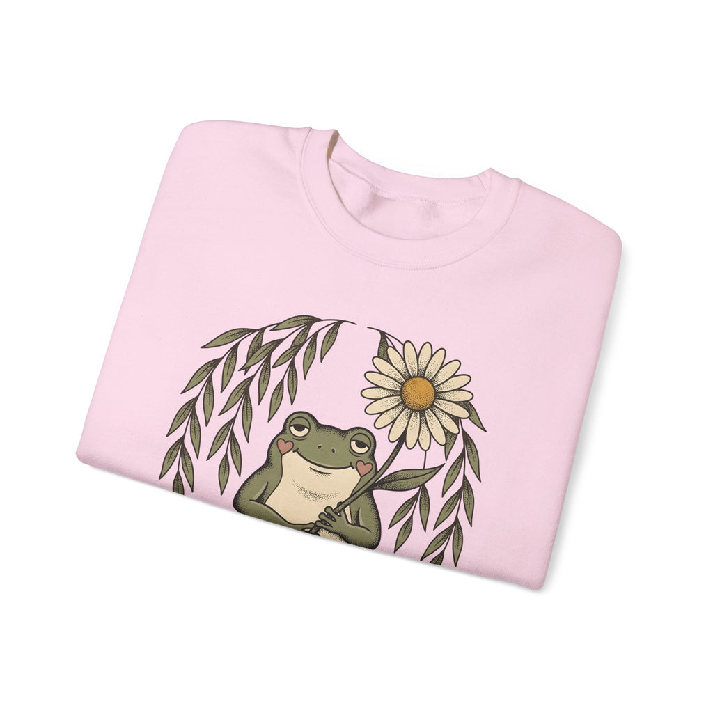 Frog Flower Cute Animal Gift Boho Toad T Sweatshirt