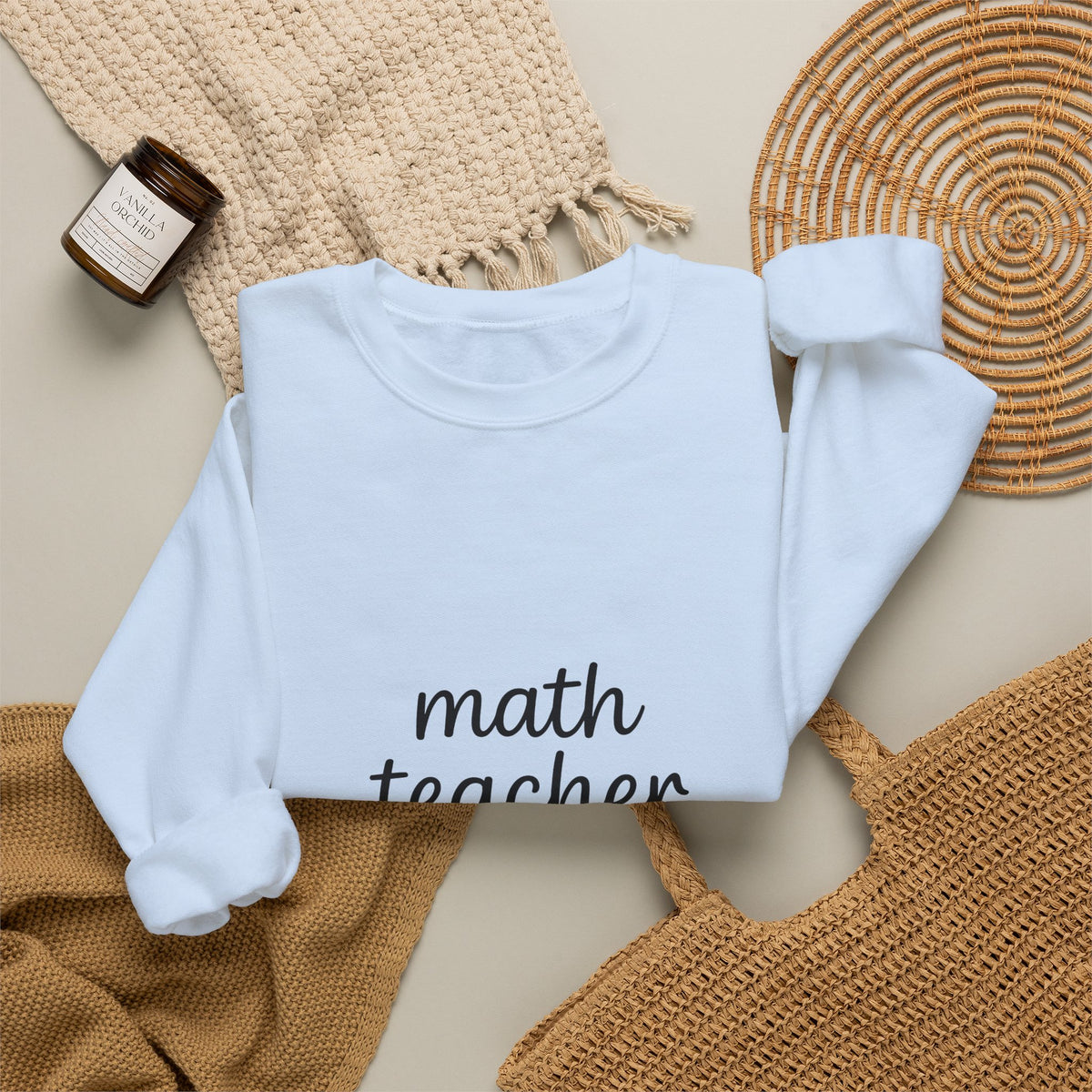 Math Tools Sweatshirt Teacher School Gift Women Cute Sweatshirt Geometry Sweatshirt Educator Enthusiast Adorable Sweatshirt Classroom Graphic Hand Drawn Daisy