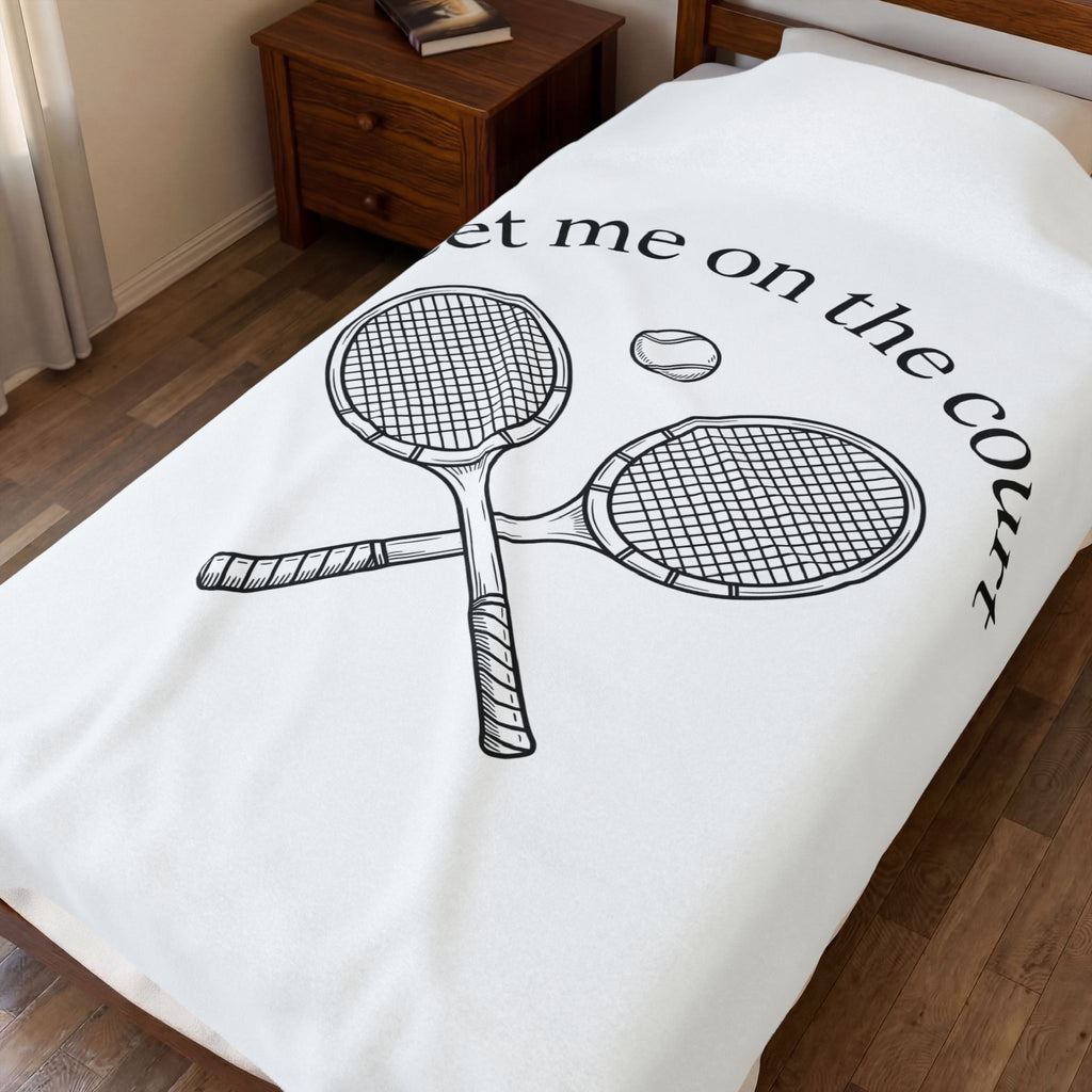 Tennis Rackets Blanket Tennis Game Gift Women Drawing Blanket Racket Blanket Tennis Fan Illustration Blanket Sport Graphic Flat Tennis Ball Blanket