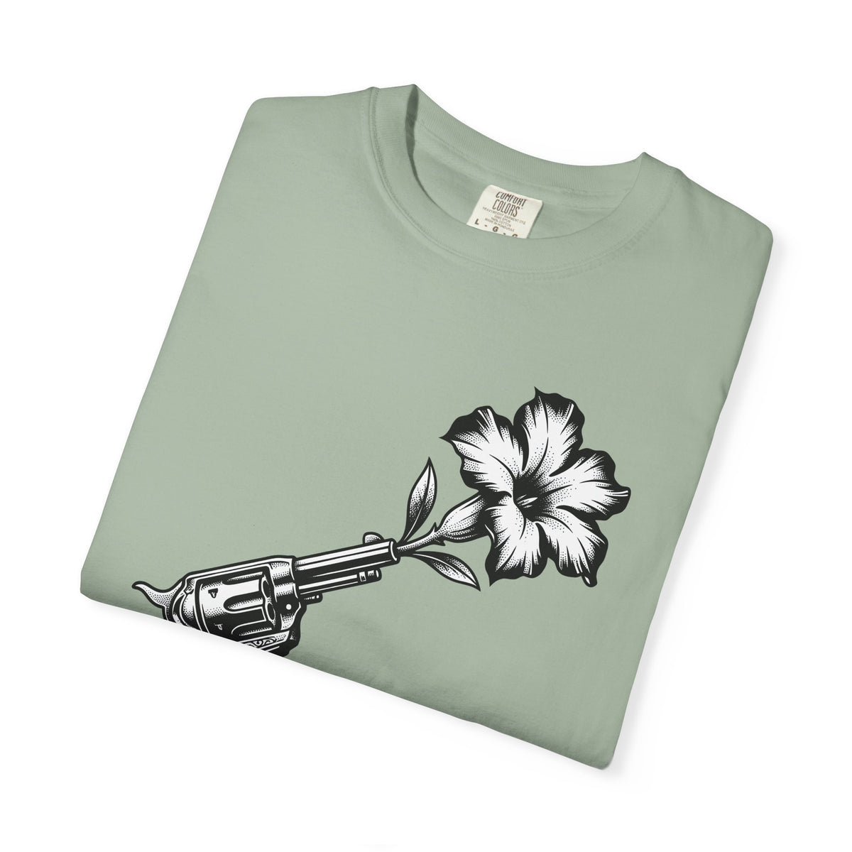 Revolver Flower T-Shirt Cowgirl Western Gift Women Tattoo T-Shirt Gunflower T-Shirt Rodeo Fan Traditional T-Shirt Country Graphic Vintage Hibiscus