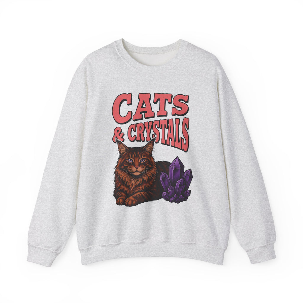Maine Coon Kitten Sweatshirt Cat Metaphysical Gift Women Graphic Sweatshirt Kitten Sweatshirt Cat Fan Feline Sweatshirt Spiritual Design Mystical Graphic Retro