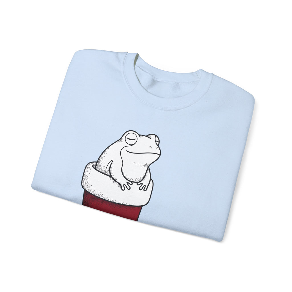 Frog Holiday Sock Sweatshirt Christmas Pet Gift Women Modern Sweatshirt Toad Sweatshirt Xmas Fan Holiday Sweatshirt Animal Graphic Doodle Xmas Stocking Sweatshirt