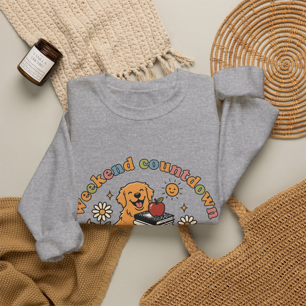 Golden Retriever Sweatshirt Teachers Education Gift Women Hand Drawn Sweatshirt Retriever Sweatshirt Educator Enthusiast Teacher Sweatshirt Learning Graphic