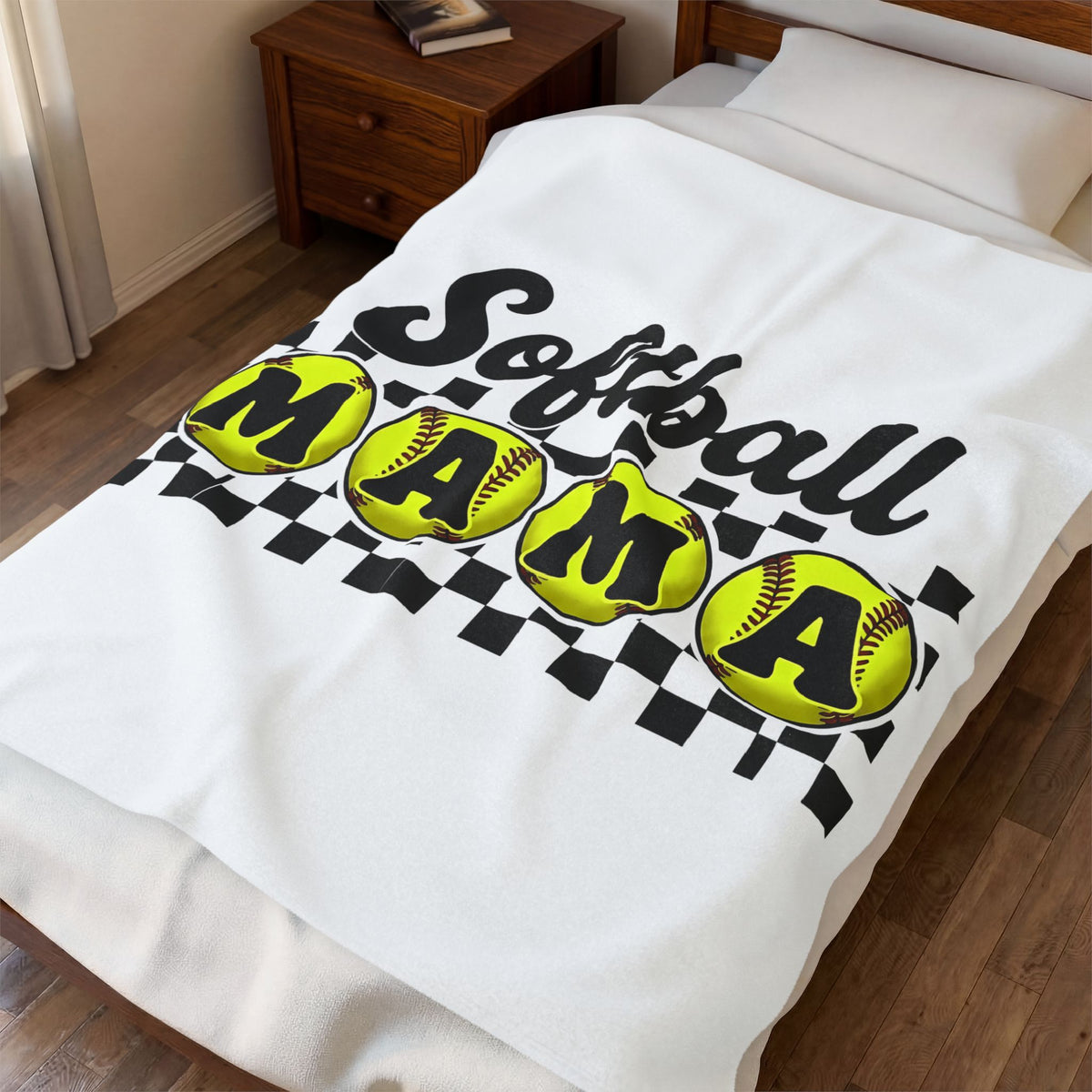 Softball Balls Blanket Softball Mom Competition Gift Women Minimalist Blanket Softballs Blanket Mom Fan Simple Blanket Competitive Graphic