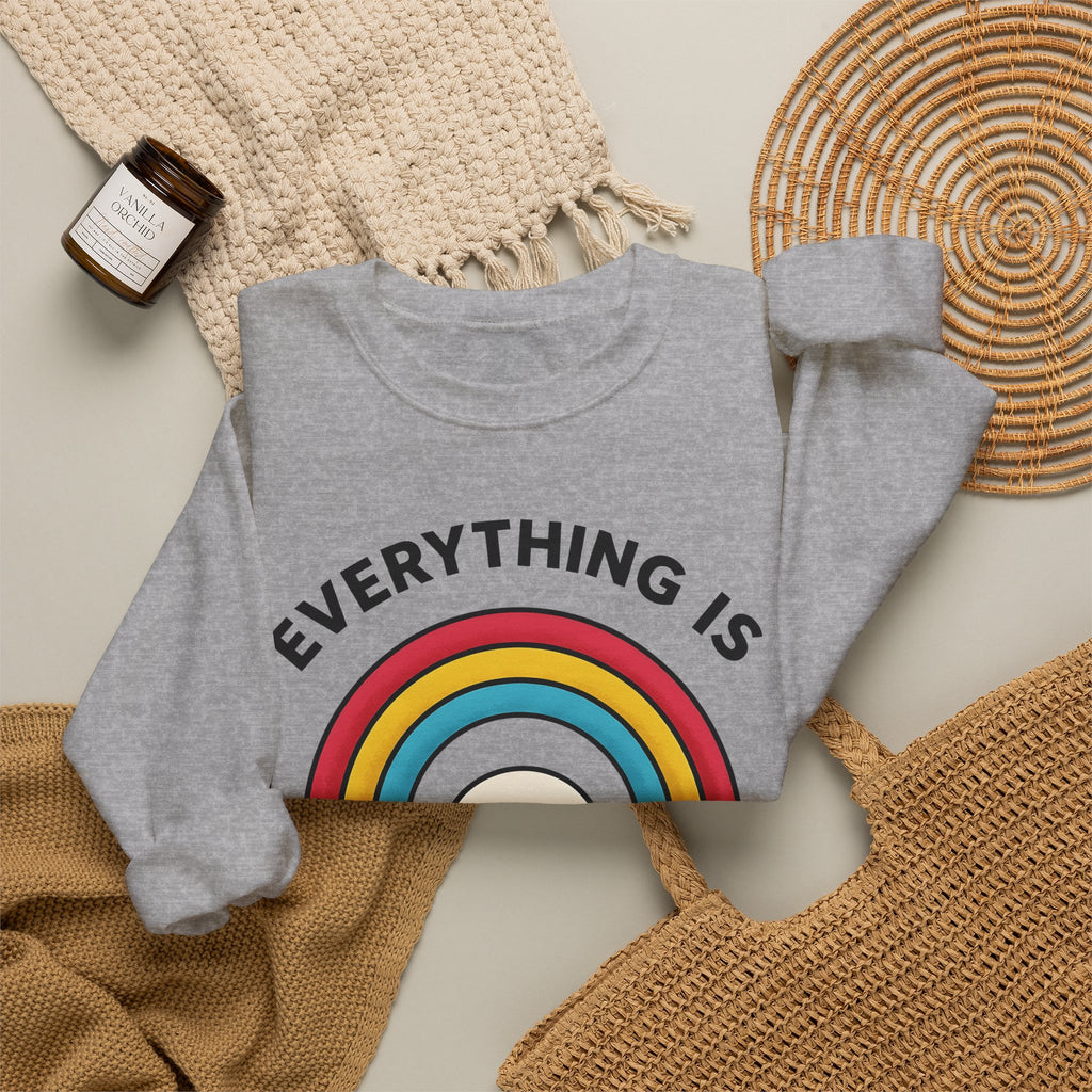 Rainbow Cloud Sweatshirt Funny Sarcasm Gift Women Bold Graphic Sweatshirt Colorful Sweatshirt Humor Fan Graphic Design Sarcastic Graphic Retro Humor Sweatshirt