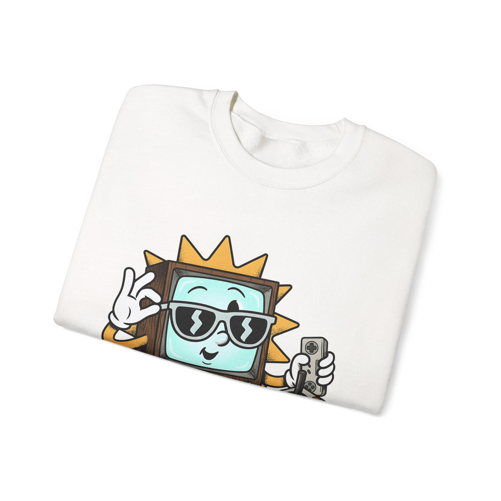 Vintage Tv Figure Sweatshirt Cute Console Gift Women Comic Sweatshirt Retro Tv Character Sweatshirt Adorable Fan Cartoon Sweatshirt Controller Graphic Classic