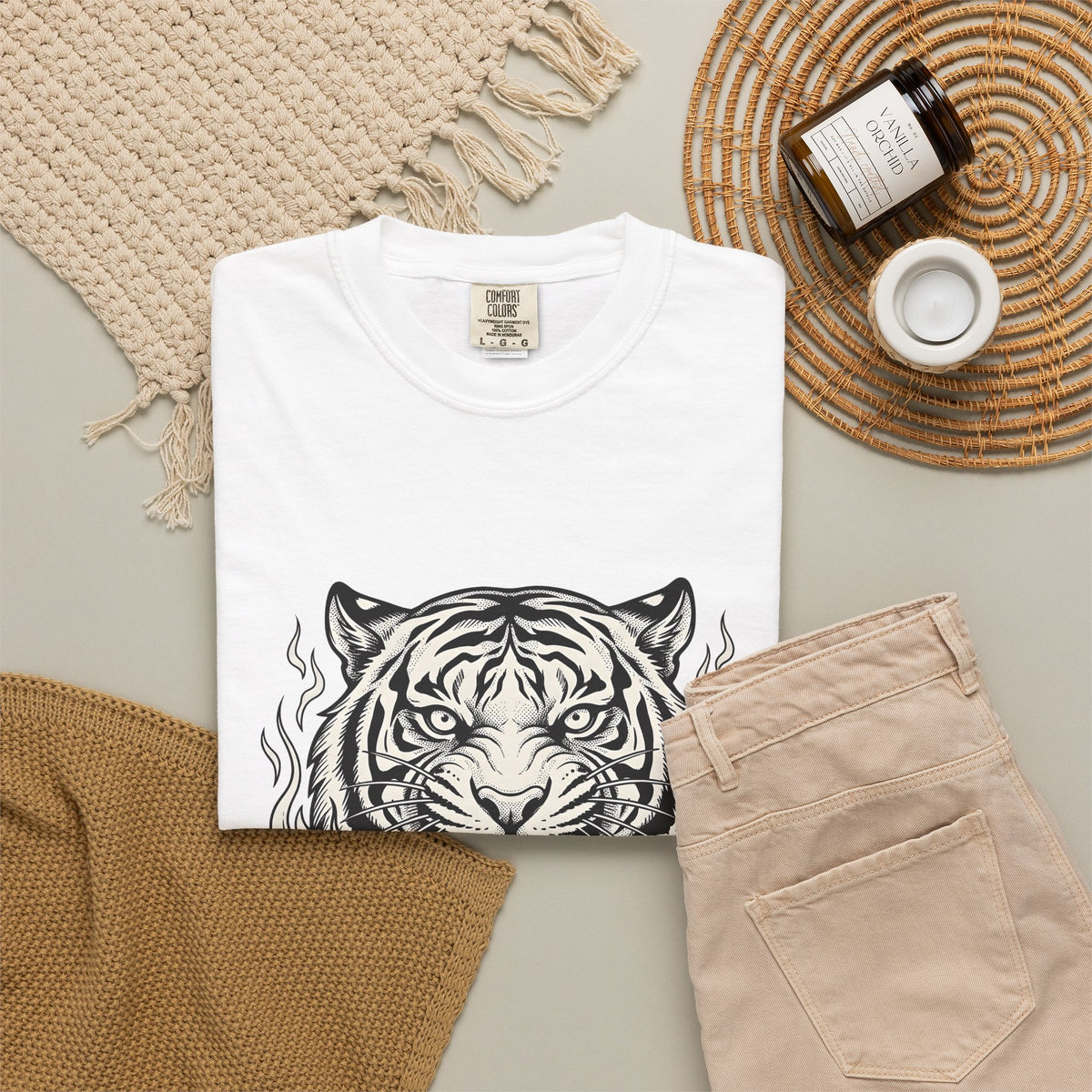Tiger Face T-Shirt Tiger Wildlife Gift Women Tribal T-Shirt Tiger T-Shirt Tiger Fan Big Cat Graphic Retro Fire T-Shirt