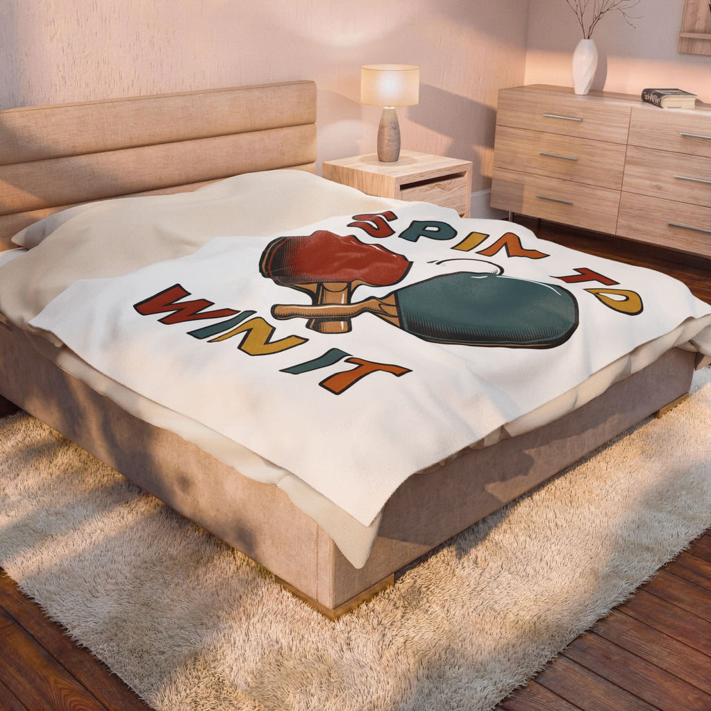 Table Tennis Rackets Blanket Sports Tabletop Games Gift Women Hand Drawn Blanket Ping Pong Paddle Blanket Athlete Fan Ping Pong Blanket Board Game
