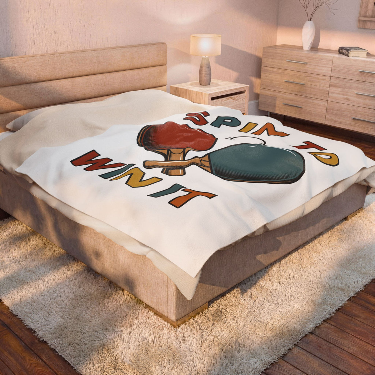 Table Tennis Rackets Blanket Sports Tabletop Games Gift Women Hand Drawn Blanket Ping Pong Paddle Blanket Athlete Fan Ping Pong Blanket Board Game