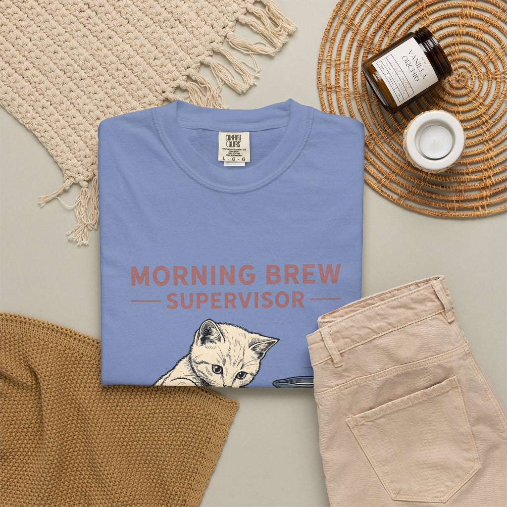 Cat Coffee Cup Cat Coffee Gift Hand Drawn Coffee Mug Cat Fan Illustrated Caffeinated T-Shirt