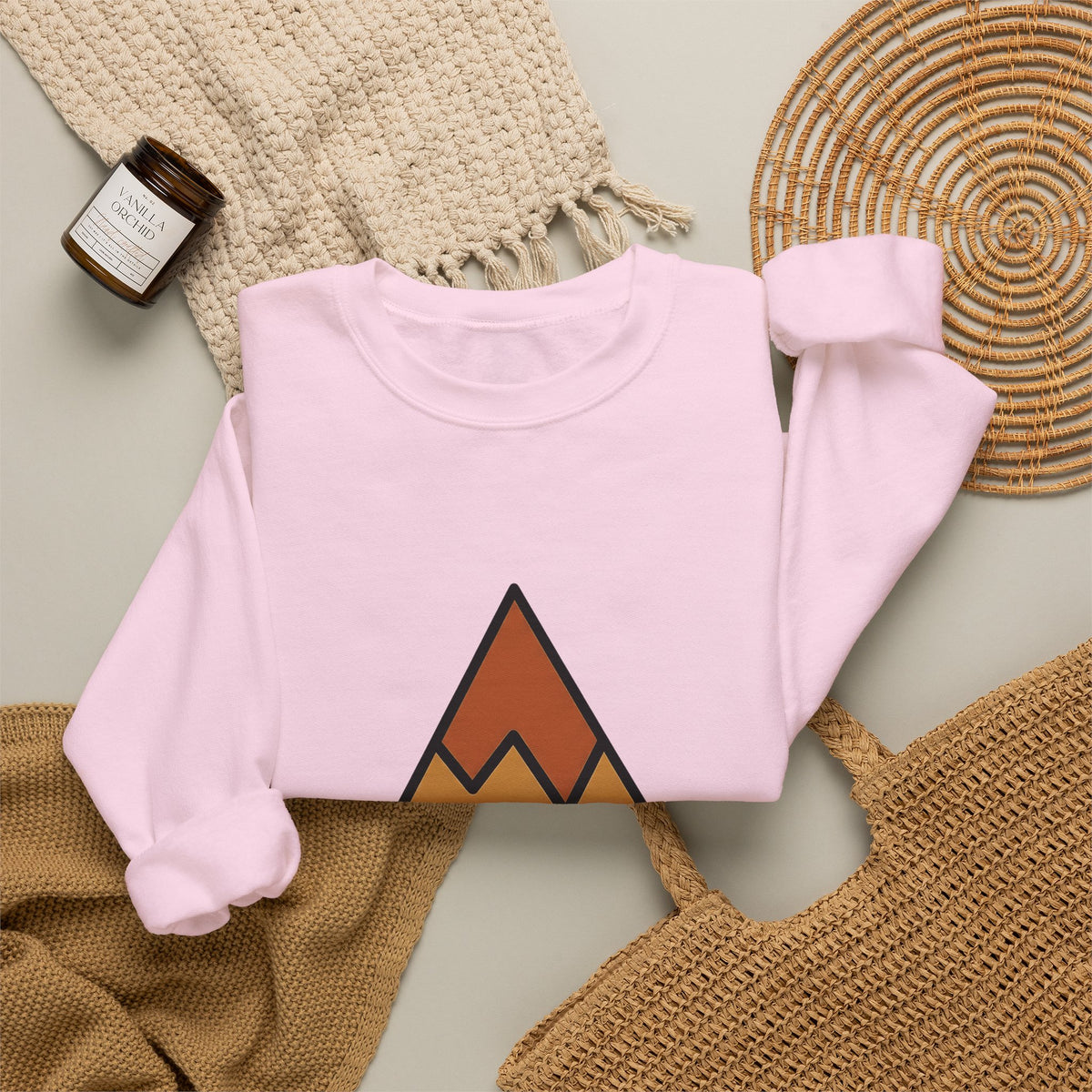 Mountain Nature Outdoors Gift Minimalist Peak Wilderness Enthusiast Simple Adventure Sweatshirt