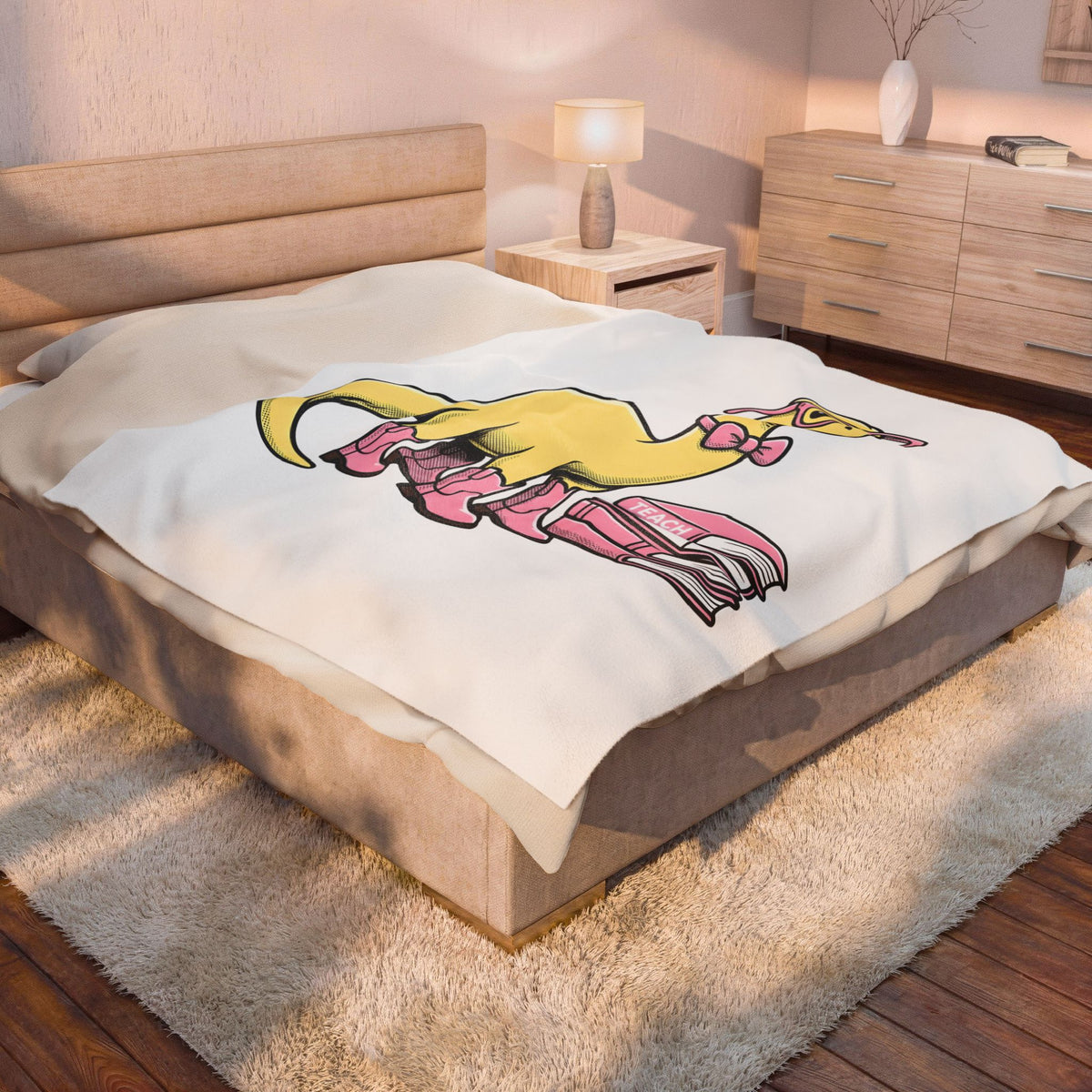 Dinosaur Eyeglasses Blanket Teachers Education Gift Women Animated Blanket Specs Blanket Educator Enthusiast Cartoon Blanket Learning Graphic