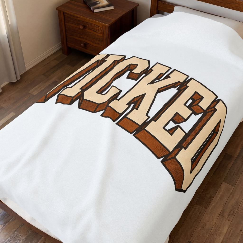 Strong Arched Font Blanket Halloween Event Gift Women Horror Blanket Typography Blanket Spooky Fan Macabre Blanket Party Graphic Classic Cast