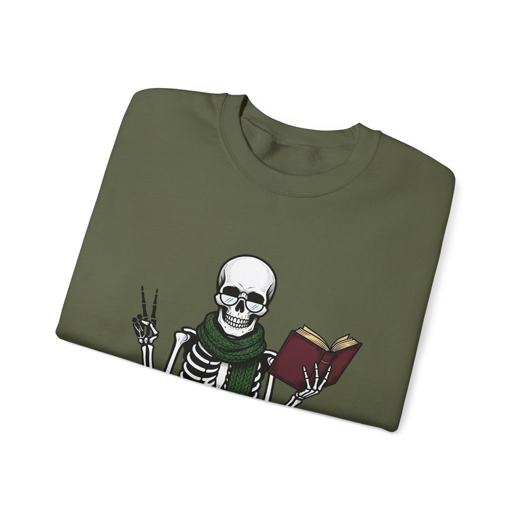 Skull Story Sweatshirt Funny Fall Gift Women Cartoon Sweatshirt Skull Sweatshirt Humor Fan Comic Sweatshirt Autumn Graphic Classic Wild Mushrooms Sweatshirt