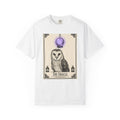Barn Owl T-Shirt Boho Chic Magic Gift Women Oracle T-Shirt Owl T-Shirt Bohemian Fan Mystic T-Shirt Magical Graphic Hand Drawn Glass Sphere T-Shirt