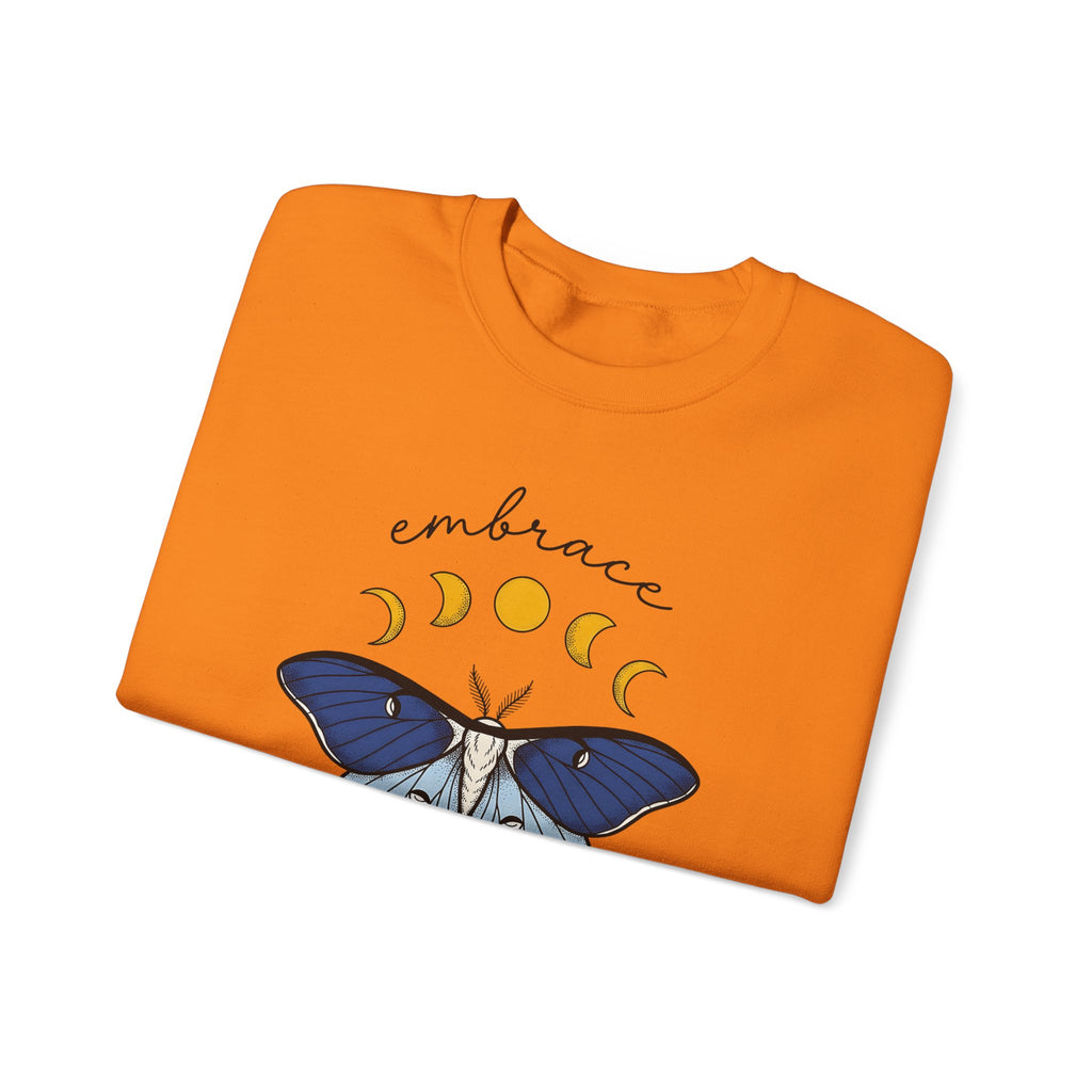 Luna Moth Sweatshirt Boho Chic Occult Gift Women Hippie Sweatshirt Actias Luna Sweatshirt Bohemian Enthusiast Psychedelic Sweatshirt Mystical Graphic Sleek