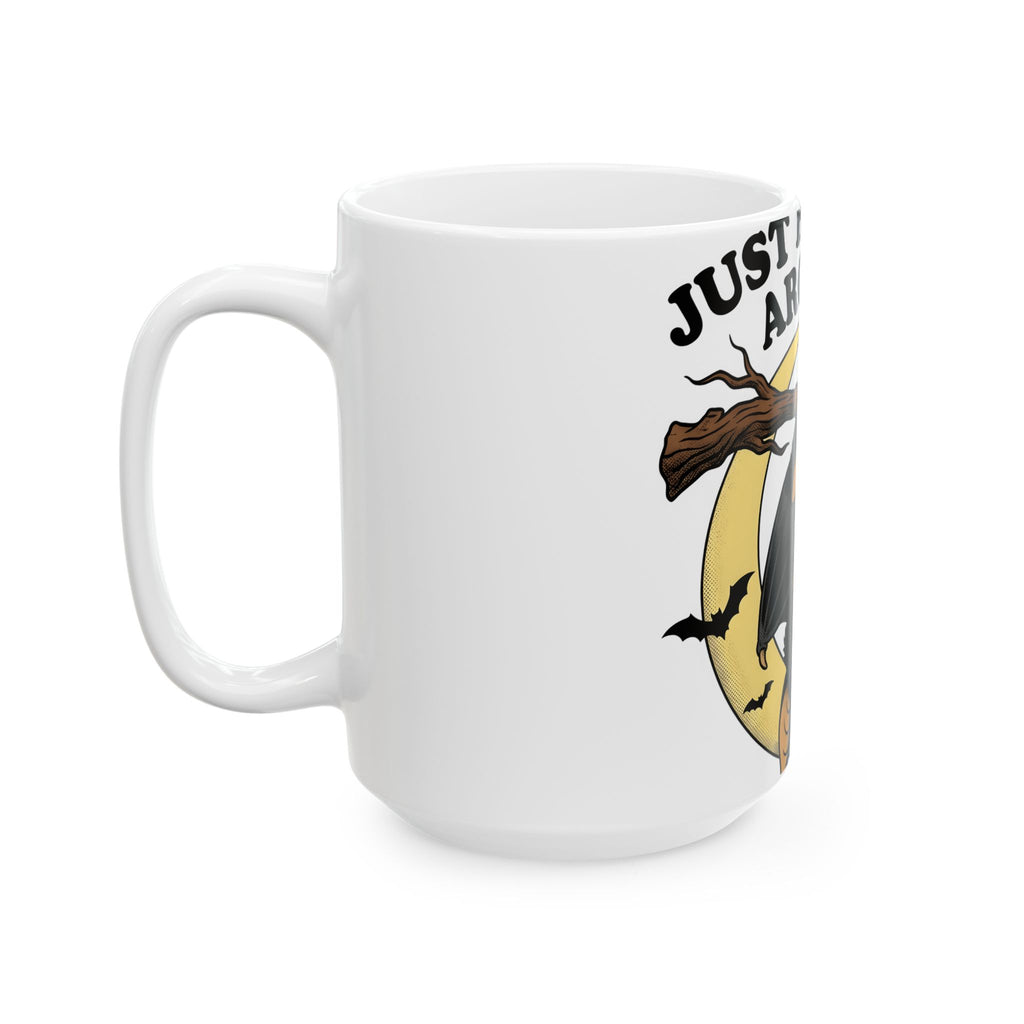 Bat Moon Mug Halloween Wildlife Gift Women Comic Mug Lunar Mug Horror Fan Cartoon Mug Animal Graphic Retro Coffee Mug Mug