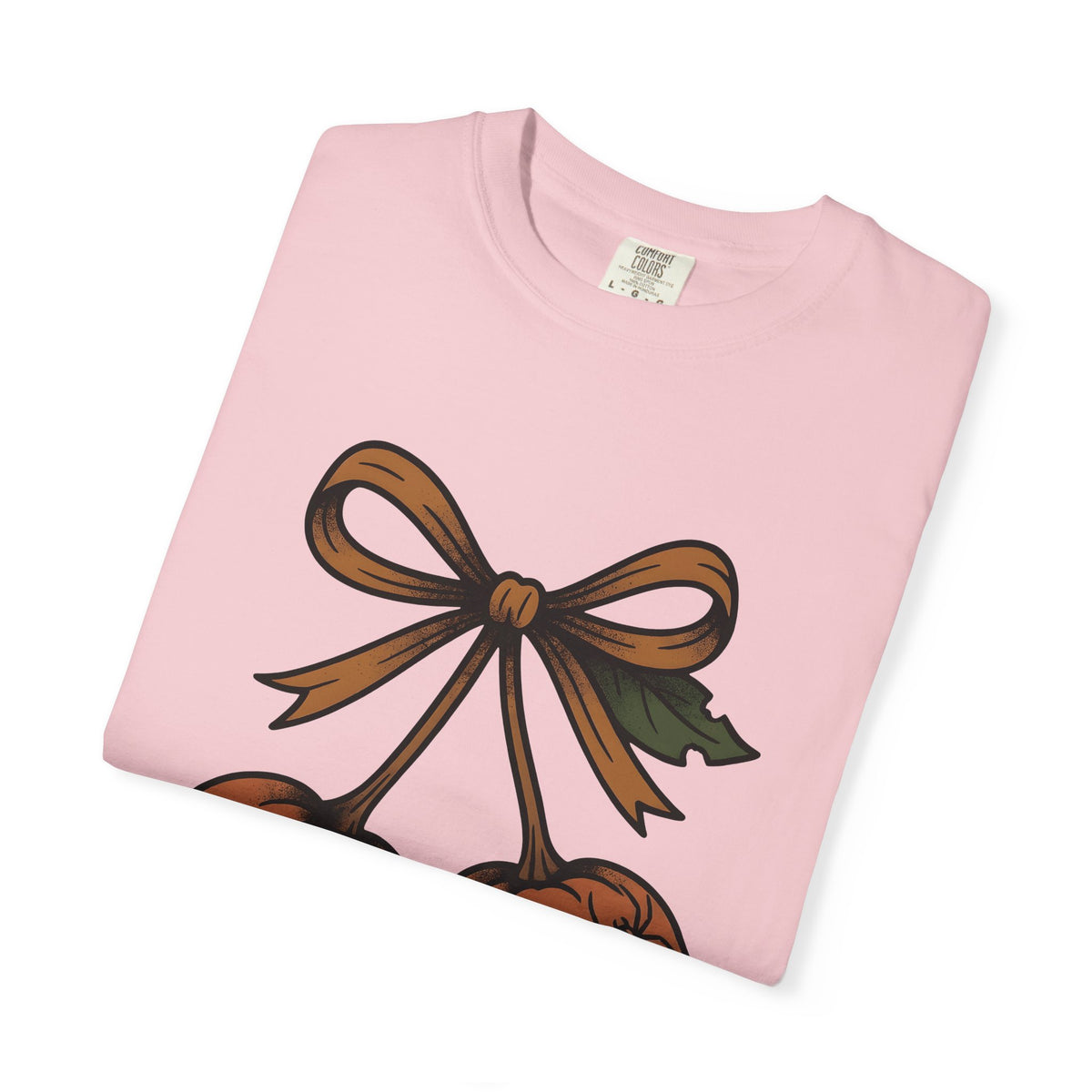 Pumpkin Cherry T-Shirt Halloween Seasonal Gift Women Farmhouse T-Shirt Gourd T-Shirt Spooky Fan Rustic T-Shirt Autumn Graphic Line Art Arachnid
