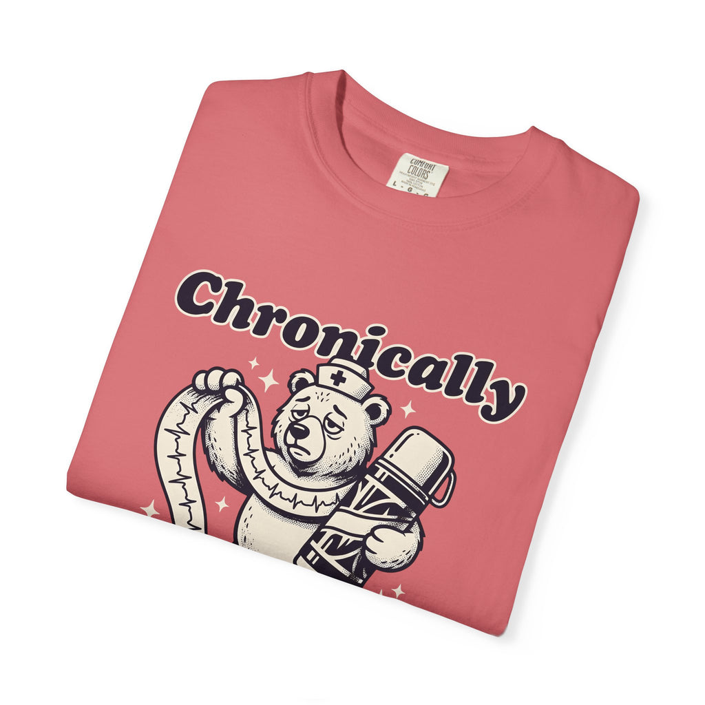 Nurse Bear T-Shirt Nurses Humor Gift Women Vintage T-Shirt Teddy Bear T-Shirt Nursing Enthusiast Retro T-Shirt Funny Graphic Hand Drawn Coffee T-Shirt