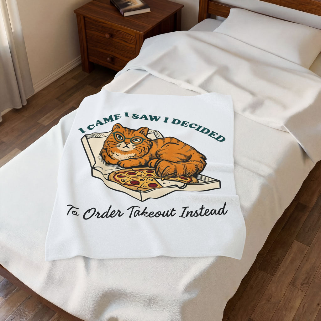 Feline Slice Blanket Cat Meals Gift Women Retro Blanket Cat Blanket Cat Fan Vintage Blanket Dinner Graphic Throwback Eyewear Blanket