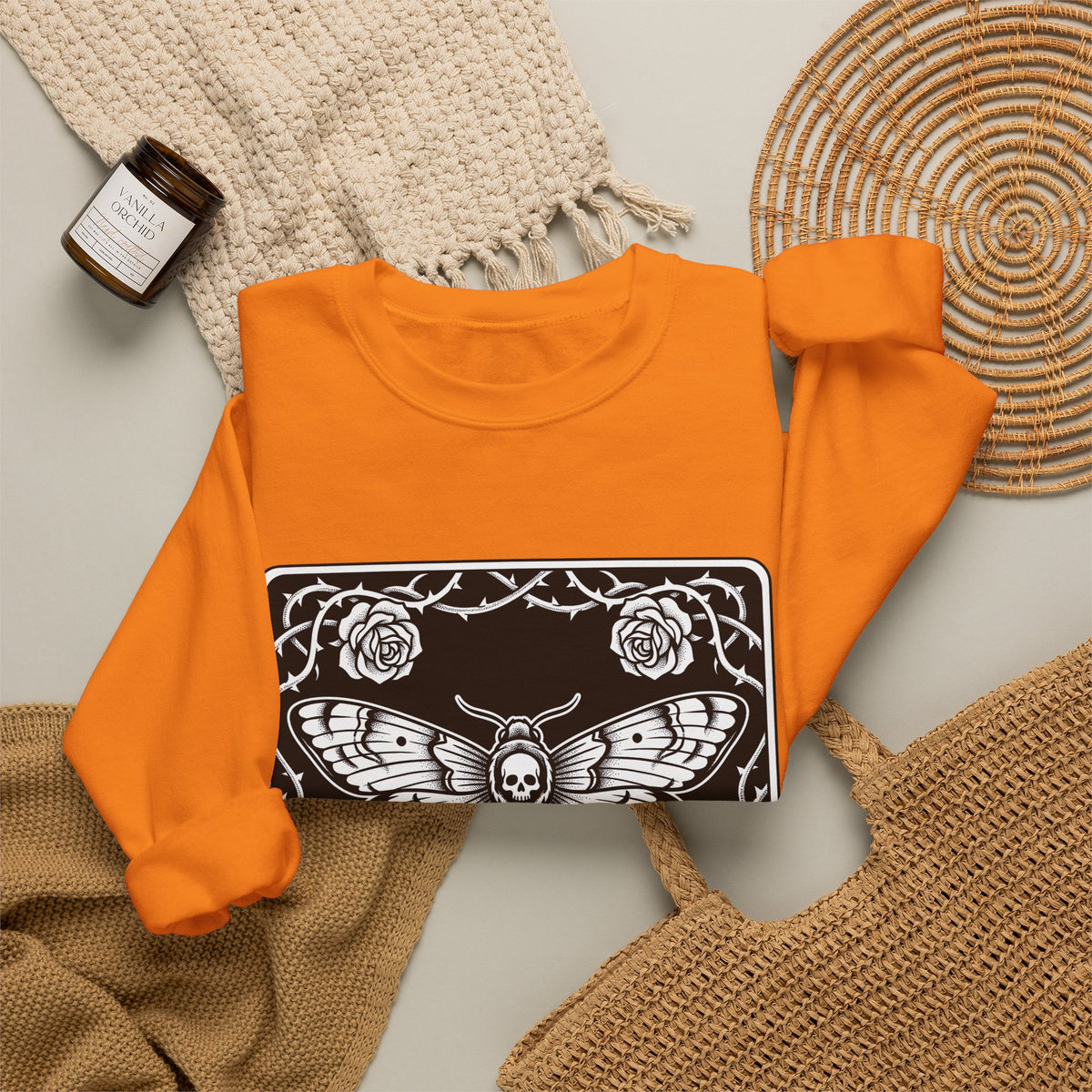 Skull Butterfly Sweatshirt Gothic Magic Gift Women Traditional Tattoo Sweatshirt Sugar Skull Sweatshirt Darkwave Fan Tattooed Sweatshirt Mystic Graphic Horror